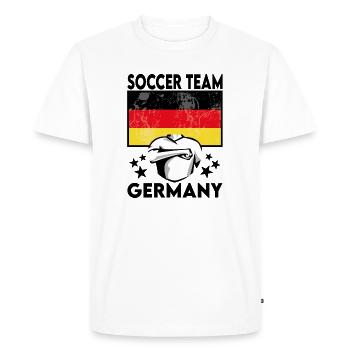 Germany Soccer Football 2022 WM - Men's Premium Organic T-Shirt - white - Front - Nico (187cm)