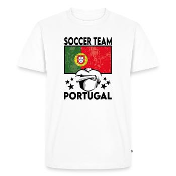 Portugal Soccer Football 2022 WM - Men's Premium Organic T-Shirt - white - Front - Nico (187cm)