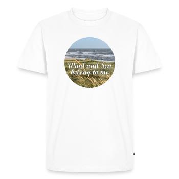 Wind and Sea, belong to me - Men's Premium Organic T-Shirt - white - Front - Nico (187cm)