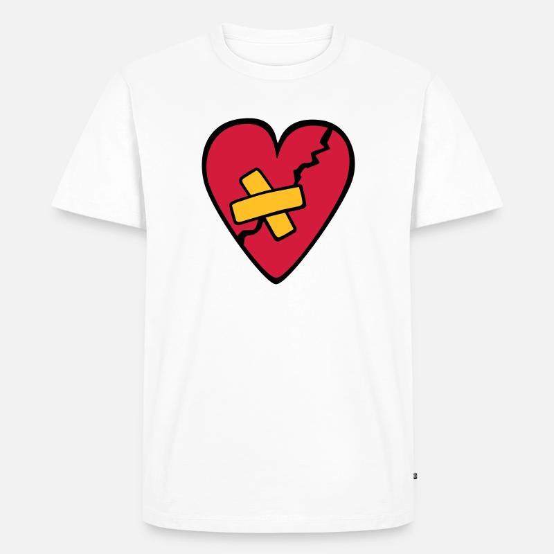 CoeurBrisé - Männer Premium Bio T-Shirt - Weiß