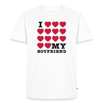 J'aime mon amie (3) - T-shirt Premium bio Homme - blanc - Devant - Nico (187cm)