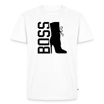 high_heel_boss_la1 - Men's Premium Organic T-Shirt - white - Front - Nico (187cm)