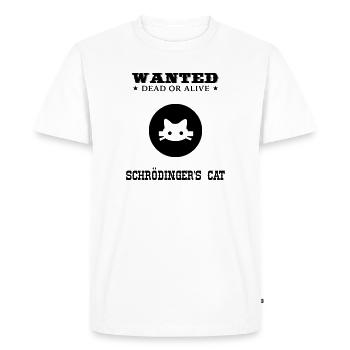 WANTED - Schrödinger's Cat - T-shirt Premium bio Homme - blanc - Devant - Nico (187cm)
