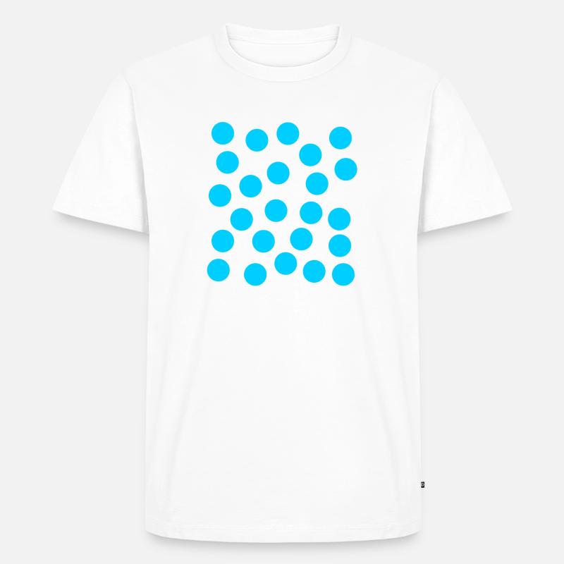 blaue punkte - Männer Premium Bio T-Shirt - Weiß