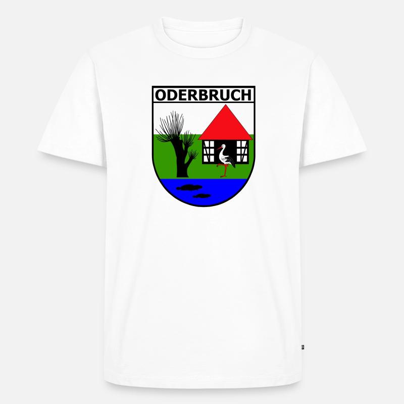 Oderbruch Wappen - Männer Premium Bio T-Shirt - Weiß