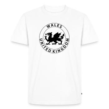Wales Wappen - Men's Premium Organic T-Shirt - white - Front - Nico (187cm)