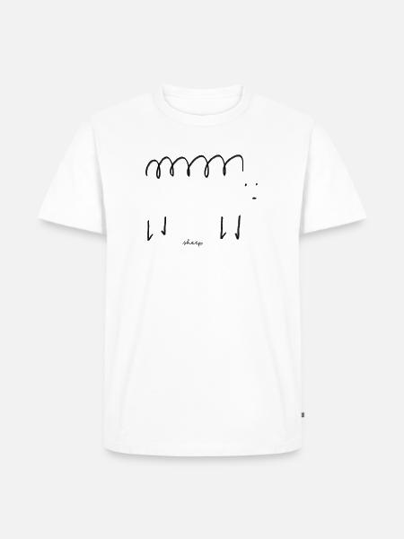 sheep - Männer Premium Bio T-Shirt - Weiß
