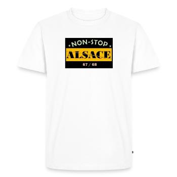 Non stop Alsace - T-shirt Premium bio Homme - blanc - Devant - Nico (187cm)