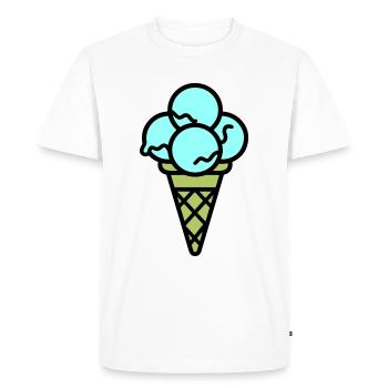 Crème glacée à la crème aux œufs délicieuse - T-shirt Premium bio Homme - blanc - Devant - Nico (187cm)