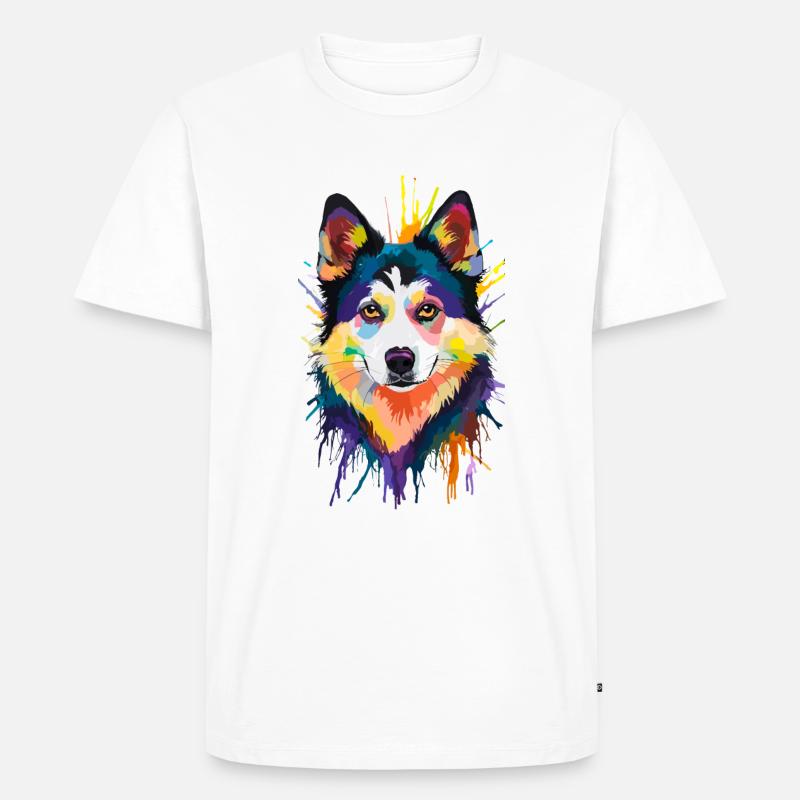 Alaskan Klee Kai - Männer Premium Bio T-Shirt - Weiß