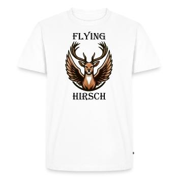 Flying Hirsch - Männer Premium Bio T-Shirt - Weiß - Vorne - Nico (187cm)