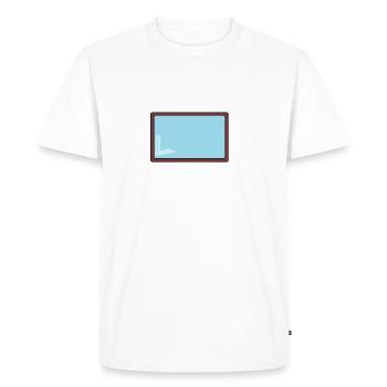 TV / miroir / fenêtre - T-shirt Premium bio Homme - blanc - Devant - Nico (187cm)