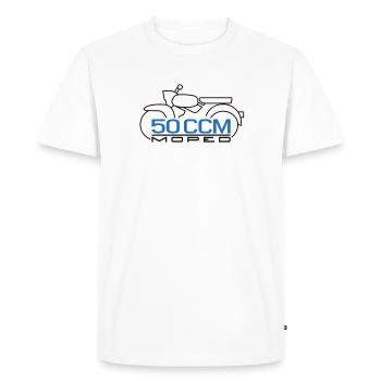 Moped Sperber Habicht 50 ccm Emblème - T-shirt Premium bio Homme - blanc - Devant - Nico (187cm)