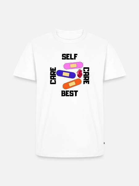 Self Care - Männer Premium Bio T-Shirt - Weiß