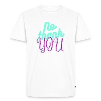 Non merci! - T-shirt Premium bio Homme - blanc - Devant - Nico (187cm)