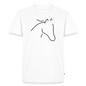 Cheval minimal - T-shirt Premium bio Homme - blanc - Devant - Nico (187cm)