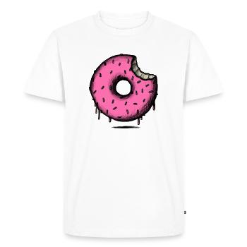 Delicious Donut Love - Men's Premium Organic T-Shirt - white - Front - Nico (187cm)