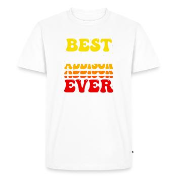 Meilleur Addison de tous les temps - Mignon Groovy Vintage Custom - T-shirt Premium bio Homme - blanc - Devant - Nico (187cm)
