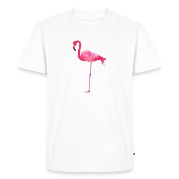 Pink Flamingo - T-shirt Premium bio Homme - blanc - Devant - Nico (187cm)
