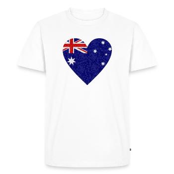 Drapeau australien - T-shirt Premium bio Homme - blanc - Devant - Nico (187cm)