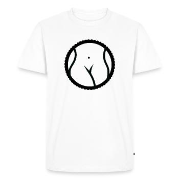Gums Design - Men's Premium Organic T-Shirt - white - Front - Nico (187cm)