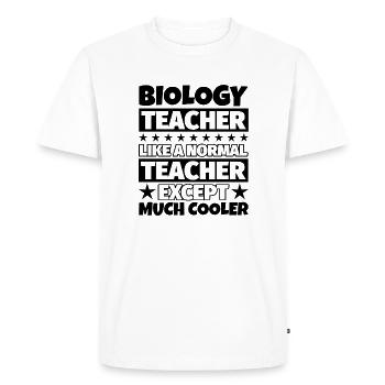 Gift for Biology Teacher - Men's Premium Organic T-Shirt - white - Front - Nico (187cm)