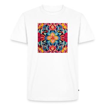 Motif floral - T-shirt Premium bio Homme - blanc - Devant - Nico (187cm)