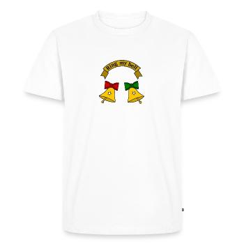 Ring my bell - Men's Premium Organic T-Shirt - white - Front - Nico (187cm)