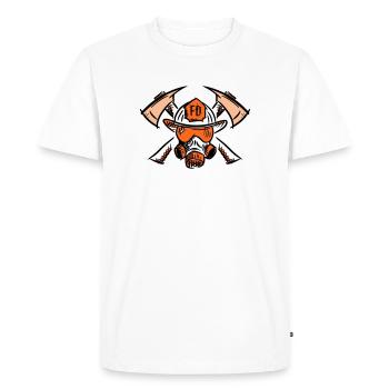 Firefighter new logo FD - Men's Premium Organic T-Shirt - white - Front - Nico (187cm)