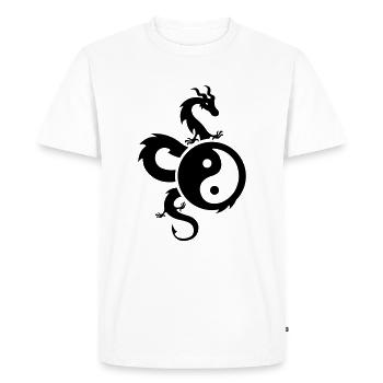 yin yang - T-shirt Premium bio Homme - blanc - Devant - Nico (187cm)