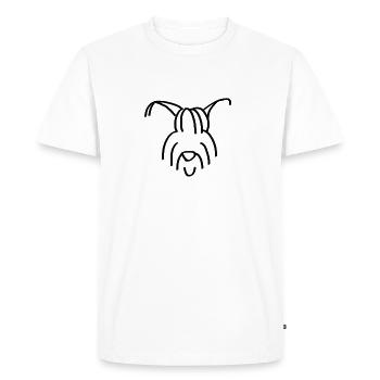 Briard dog - Men's Premium Organic T-Shirt - white - Front - Nico (187cm)
