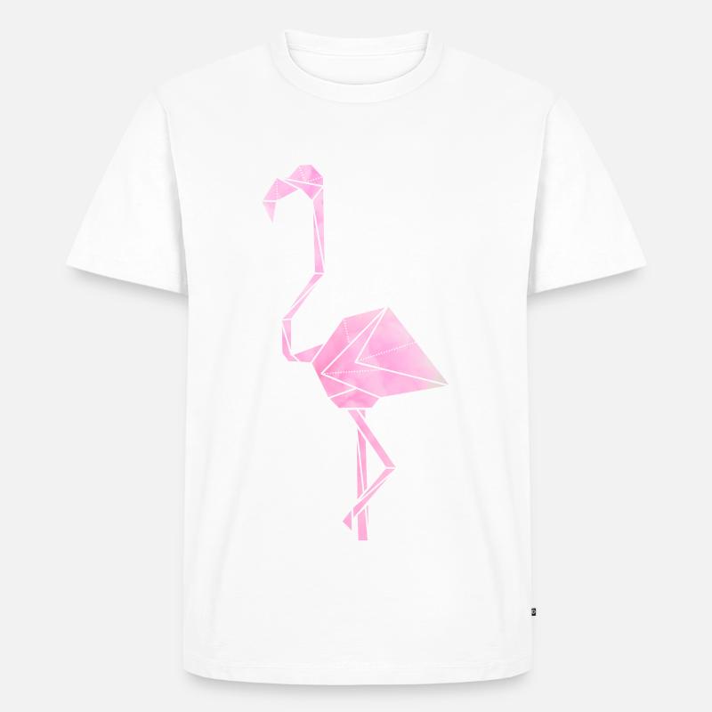 flamingo - Männer Premium Bio T-Shirt - Weiß