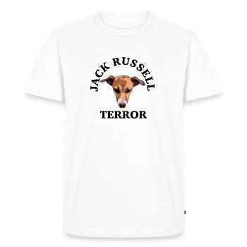 terreur Jack Russell - T-shirt Premium bio Homme - blanc - Devant - Nico (187cm)