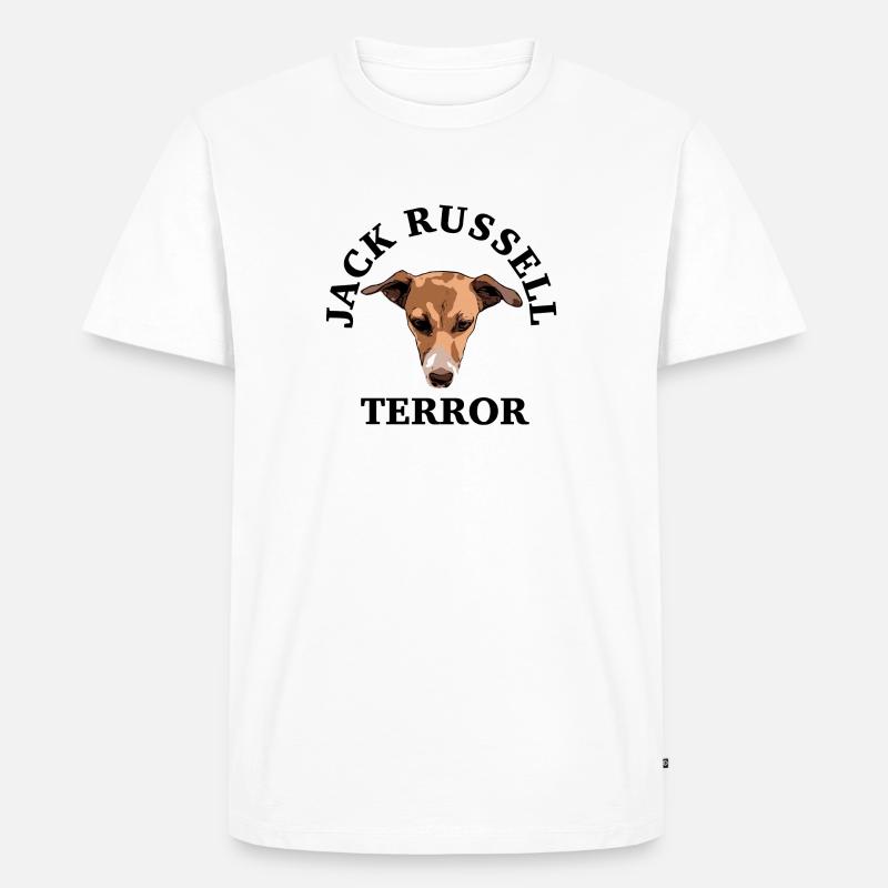 Jack Russell terror - Männer Premium Bio T-Shirt - Weiß