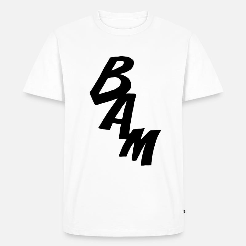 BAM - Comic-Style - Männer Premium Bio T-Shirt - Weiß