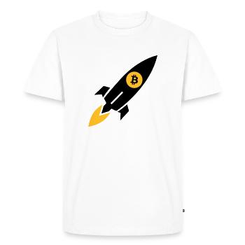 bitcoin to the moon - Men's Premium Organic T-Shirt - white - Front - Nico (187cm)