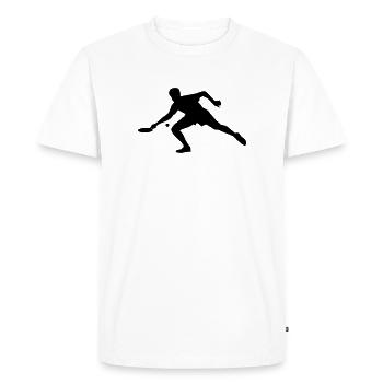 Ping Pong - Men's Premium Organic T-Shirt - white - Front - Nico (187cm)