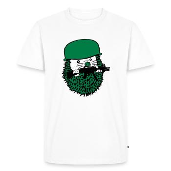 laughing face funny comic cartoon child baby offsp - Men's Premium Organic T-Shirt - white - Front - Nico (187cm)