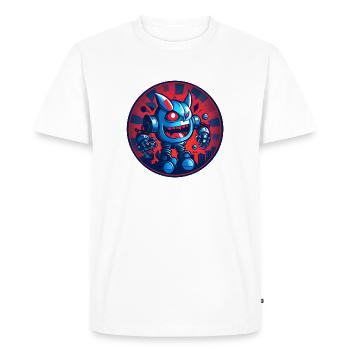 Evil Robot Série 02 - T-shirt Premium bio Homme - blanc - Devant - Nico (187cm)