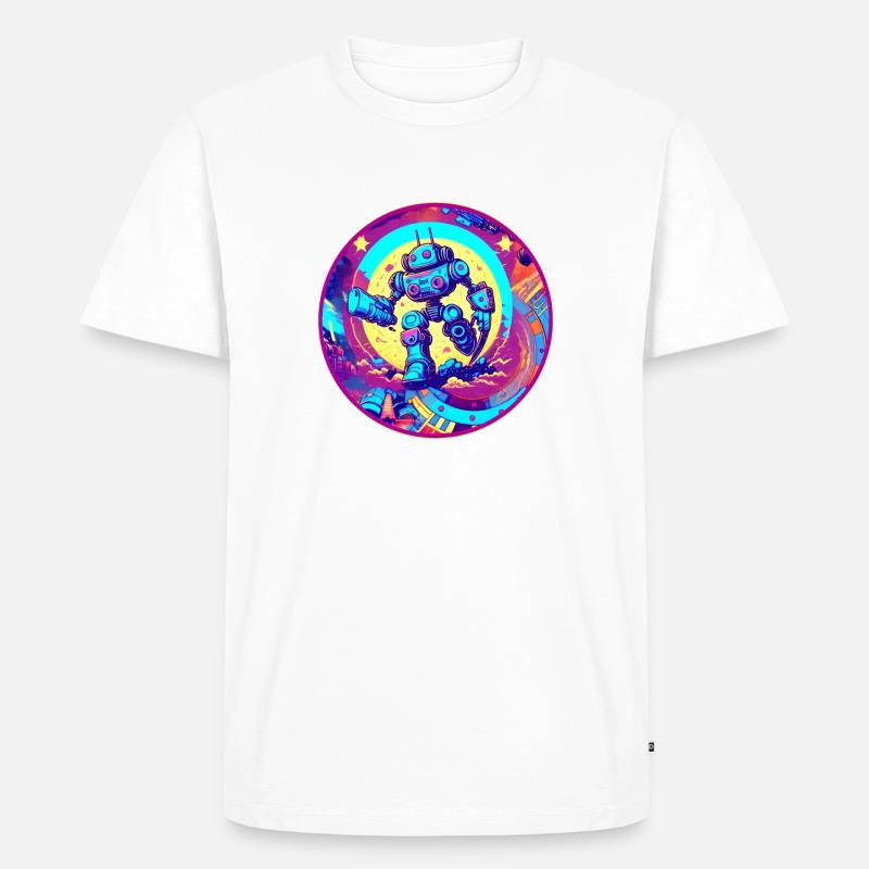 Böser Roboter Serie 005 - Männer Premium Bio T-Shirt - Weiß