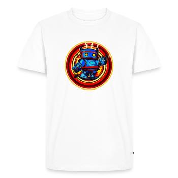 Evil Robot Série 006 - T-shirt Premium bio Homme - blanc - Devant - Nico (187cm)