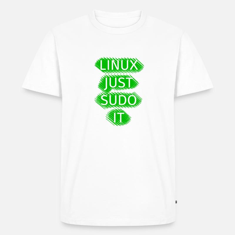 Linux Ubuntu SUDO - Men's Premium Organic T-Shirt - white