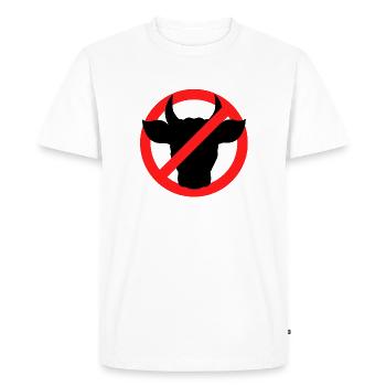 Transport d’animaux Vache Veaux Vaches - T-shirt Premium bio Homme - blanc - Devant - Nico (187cm)