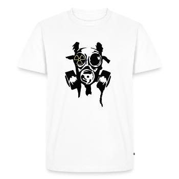 bad gasmask radioactiv2 - Men's Premium Organic T-Shirt - white - Front - Nico (187cm)