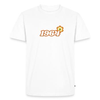 1964 Born with Retro Hippie Flower - Men's Premium Organic T-Shirt - white - Front - Nico (187cm)