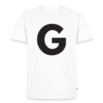 G - T-shirt Premium bio Homme - blanc - Devant - Nico (187cm)