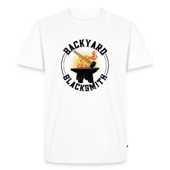 Forgeron d’arrière-cour - T-shirt Premium bio Homme - blanc - Devant - Nico (187cm)