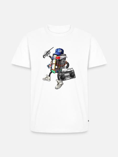 80s Retro Funky Design - Men's Premium Organic T-Shirt - white