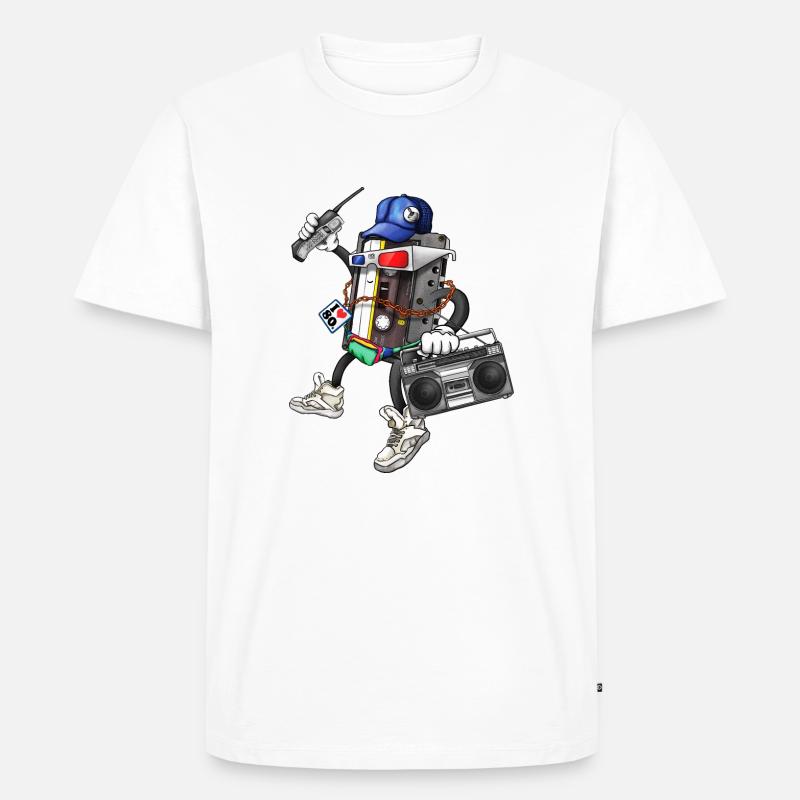 I Am The 80s - Männer Premium Bio T-Shirt - Weiß