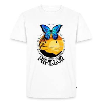 Summer blue butterfly - Men's Premium Organic T-Shirt - white - Front - Nico (187cm)